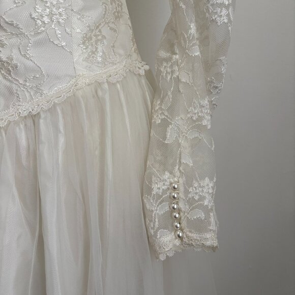 Vintage 90s Alfred Angelo Wedding Dress XS
